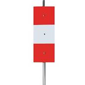 Piquet de signalisation - Modle simple face K5b - Chevrons rouges et blancs