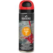 Traceur de chantier Soppec - Fluo TP - Aérosol de 500 ml - Rouge